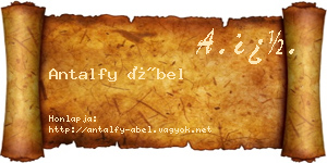 Antalfy Ábel névjegykártya