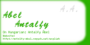 abel antalfy business card