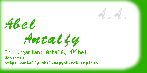 abel antalfy business card
